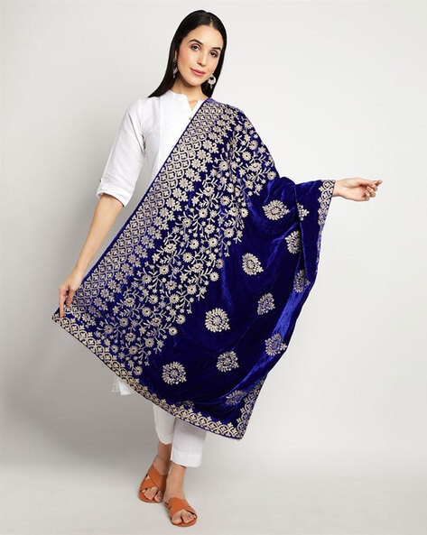 Shawl with Floral Embroidered Price in India