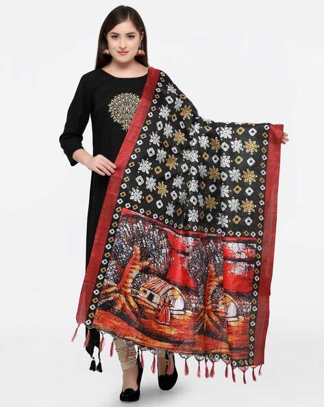 Khadi Silk Printed Dupatta Price in India