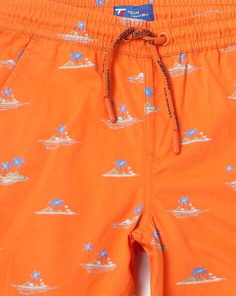 Printed Shorts with Drawstring Waist view 3