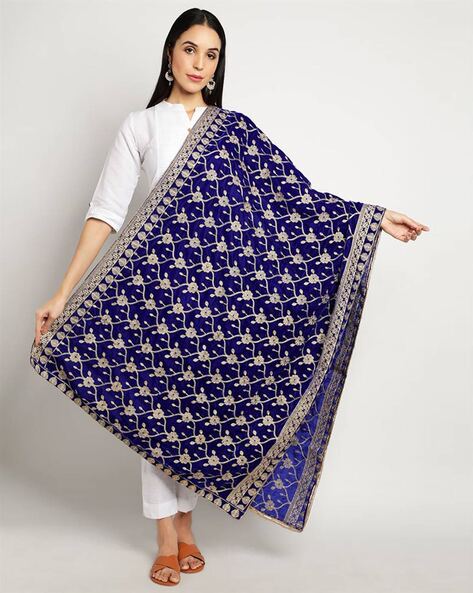 Shawl with Floral Embroidered Price in India