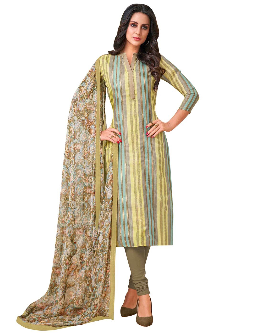 Buy Yellow Dress Material for Women by AVAASA Online | Ajio.com