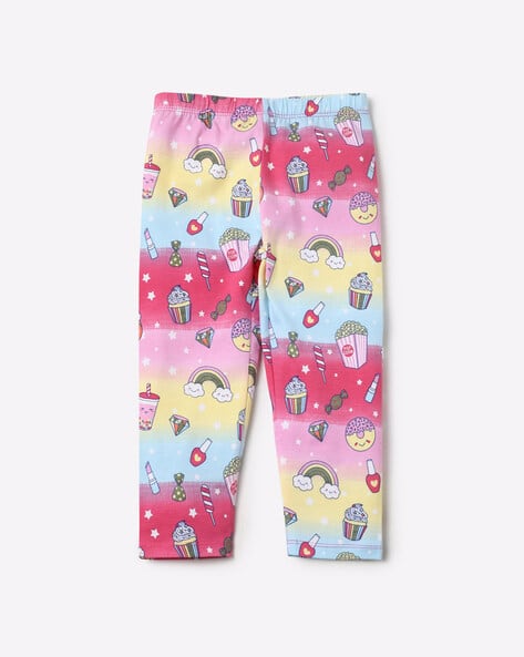 Printed Capris with Elasticated Waistband