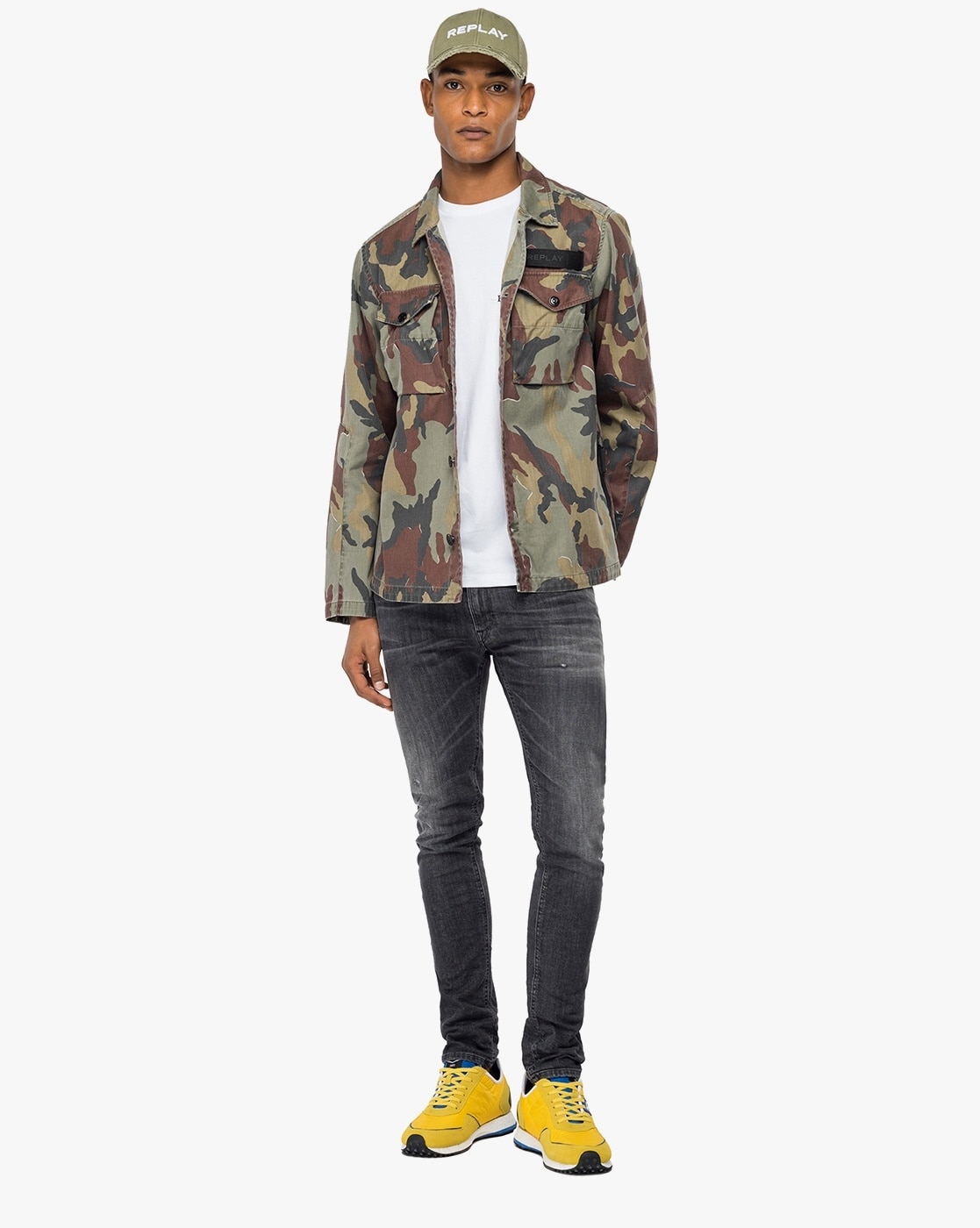 Replay camo jacket sale