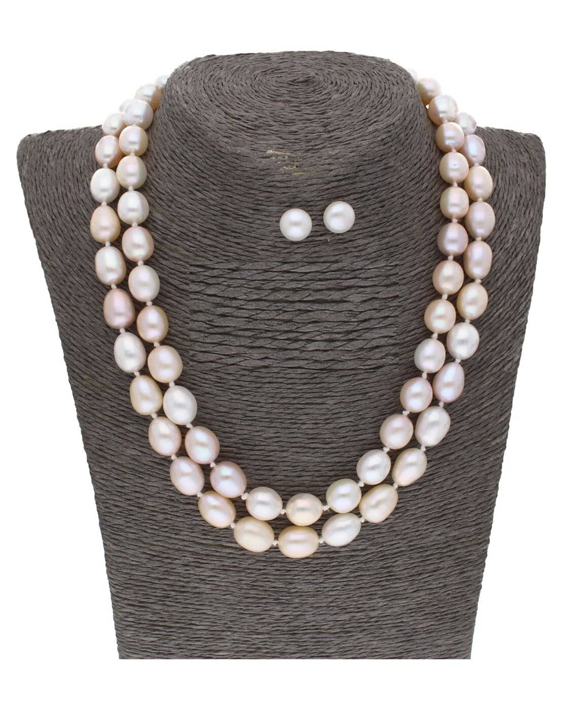Asymmetric Pearl String Necklace