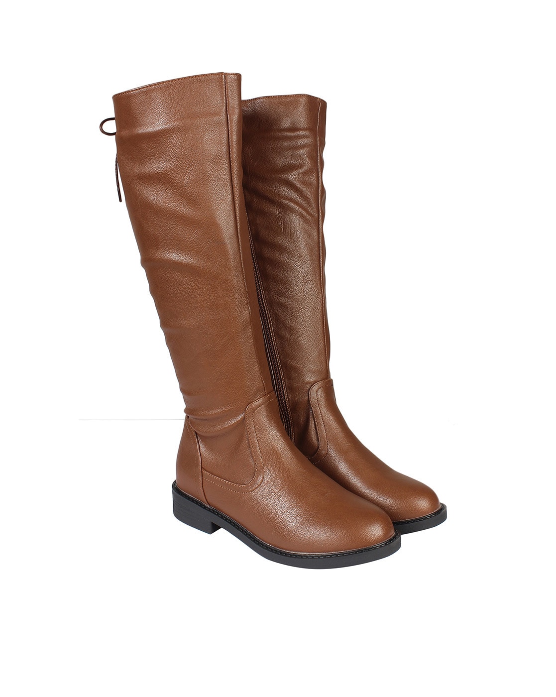 flat brown boots