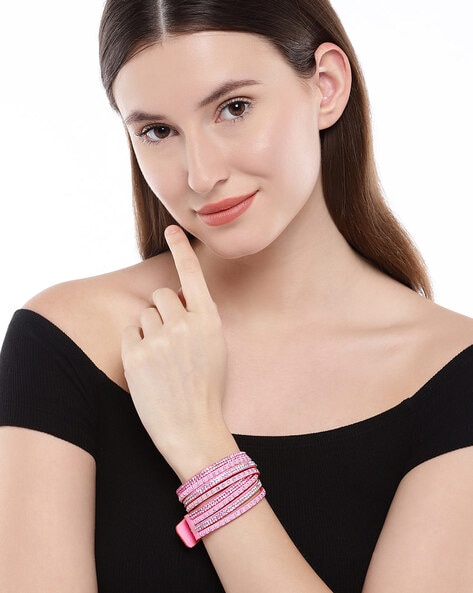 Diamante crystal bling cuff bracelet kit - Baby pink -- c4009003kit