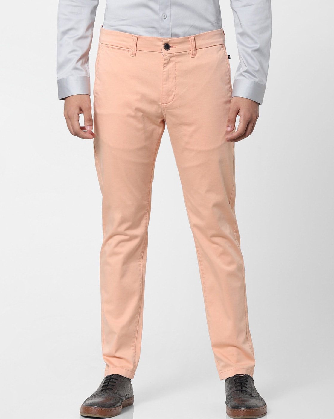 Peach Straight Cut Embroidered Pant Suit 2629SL05