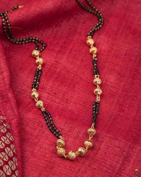 Buy Black Beads, Gold 