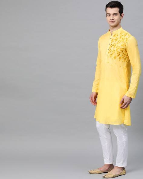 Yellow Kurtas for Men by SEE DESIGNS 