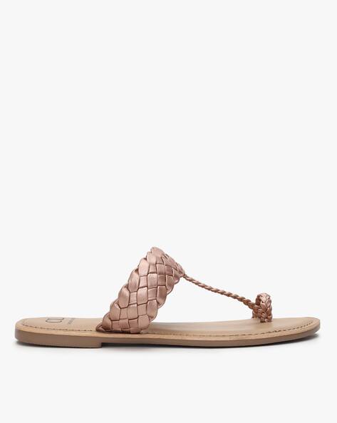 Buy Rose Gold Flat Sandals for Women by 
