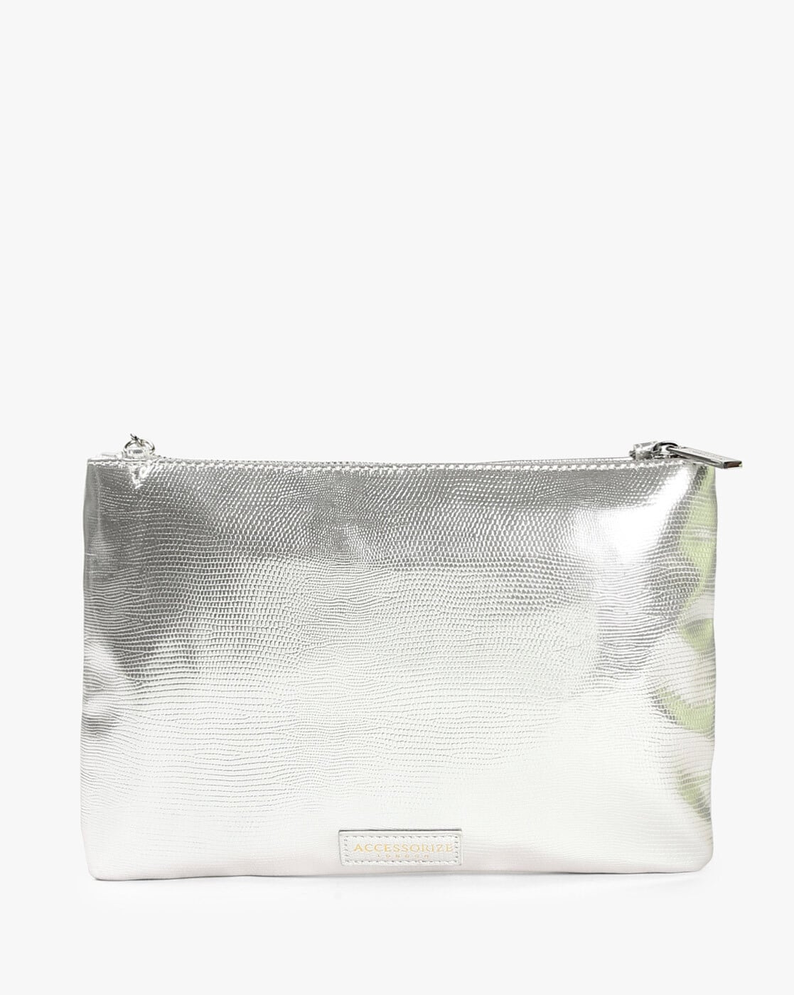 Metallic clutch bag | MANGO