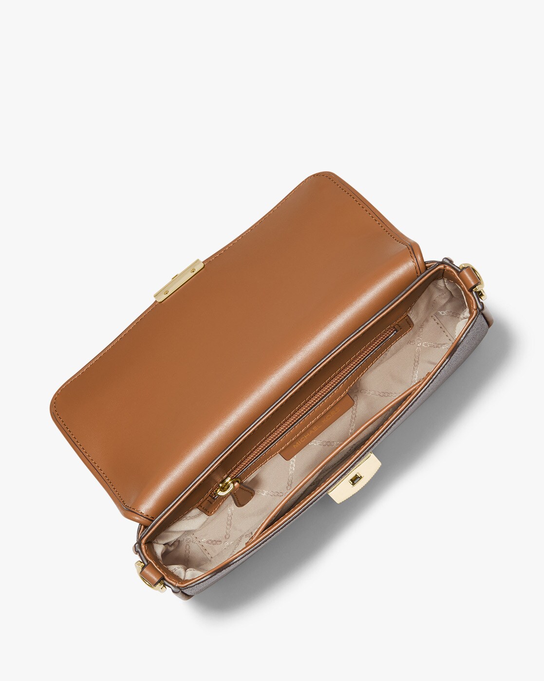 Michael Kors Medium Logo Convertible Crossbody Bag (Brown Signature):  Handbags