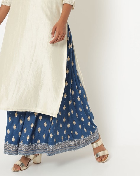 Foil Print Palazzos with Insert Pocket Price in India