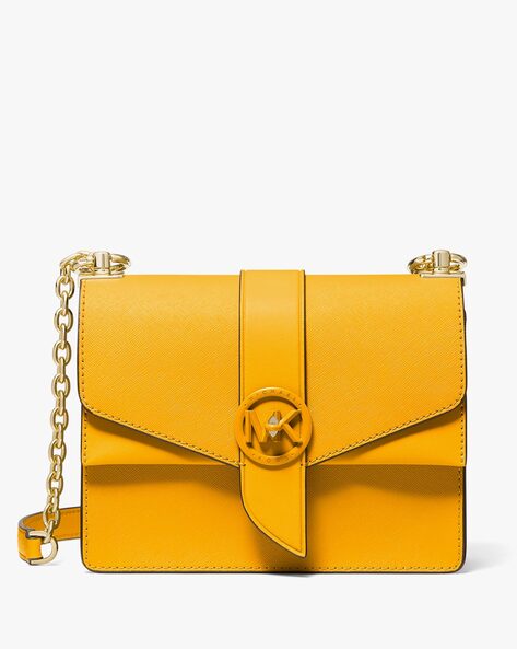 Leather handbag Michael Kors Yellow in Leather - 36095528