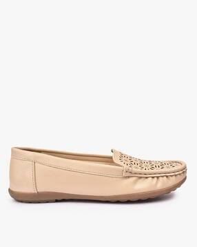 Laser-Cut Slip-On Loafers-image-1