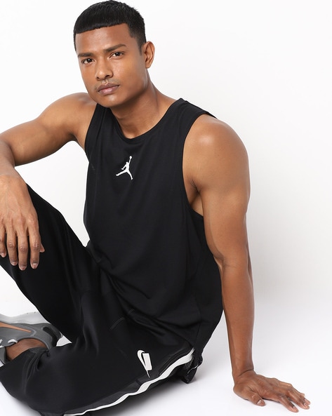 Air Jordan, Jordan Sport Dri-FIT Sleeveless Top Mens, Black/White