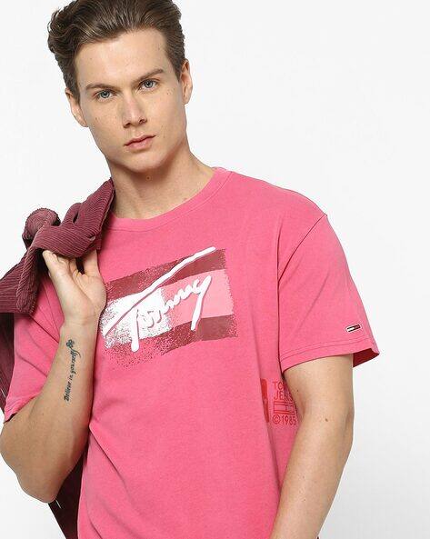 tommy hilfiger pink tshirt