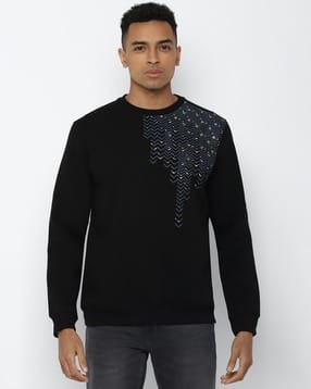 Printed Crew-Neck Sweatshirt-image-3