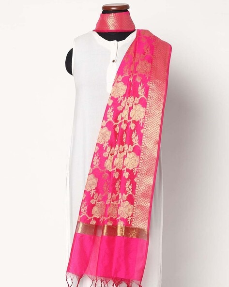 Floral Dupatta with Tassel Price in India