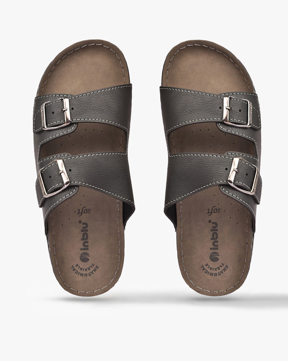 Slip-On Sandals with Buckle Styling