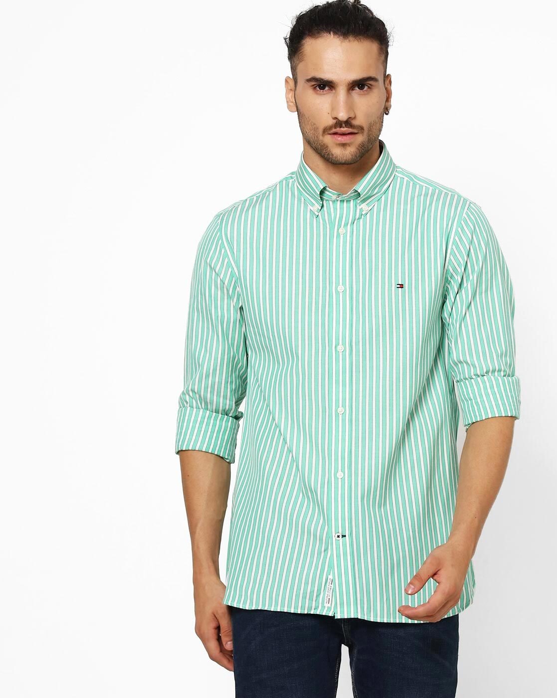 Green tommy best sale shirt