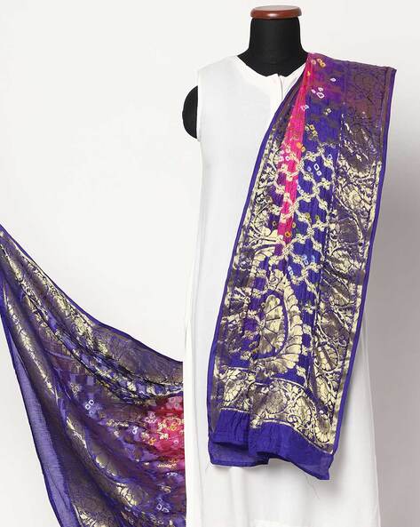 Pure Silk Woven Dupatta Price in India