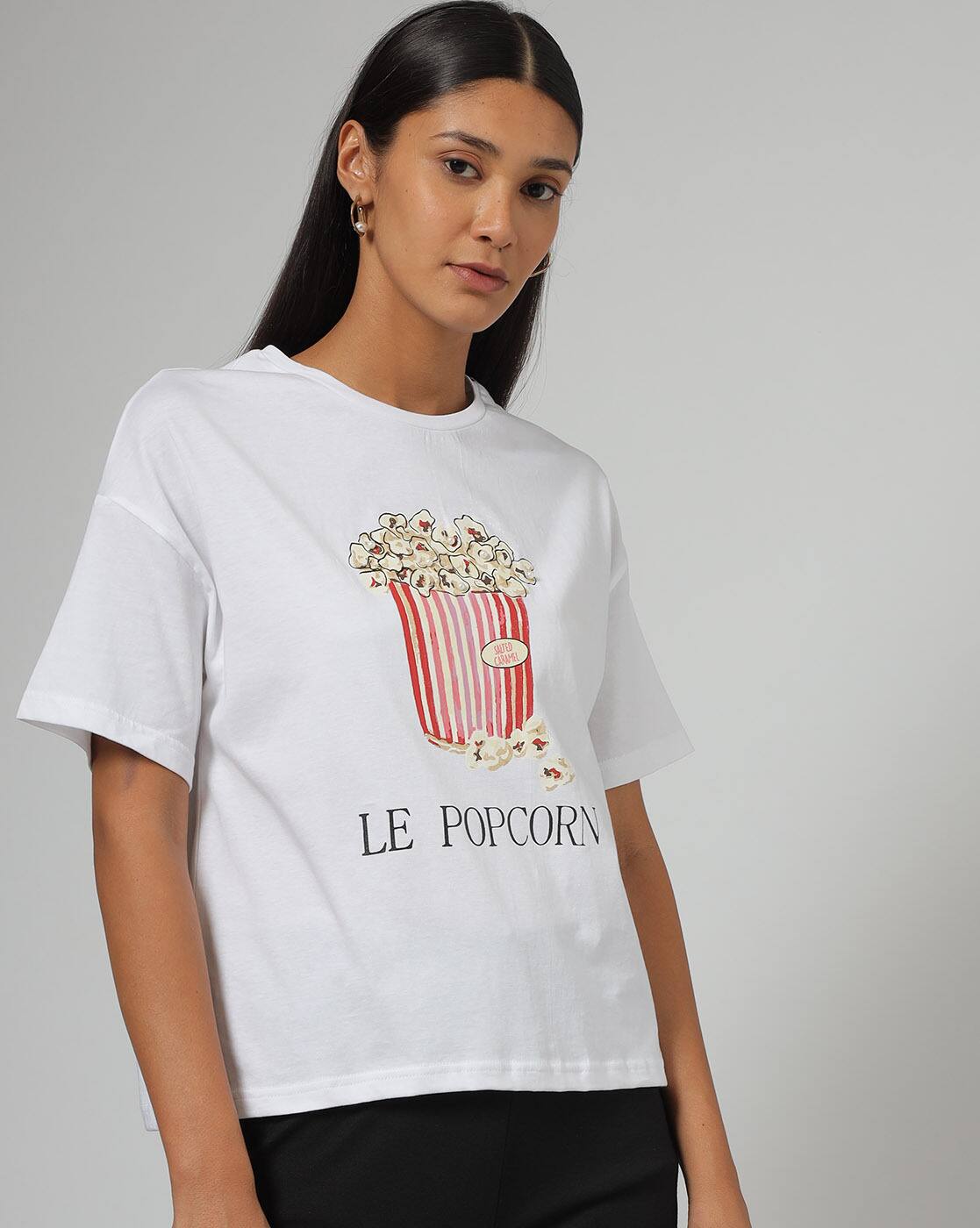 Buy White Tshirts for Women by Outryt 