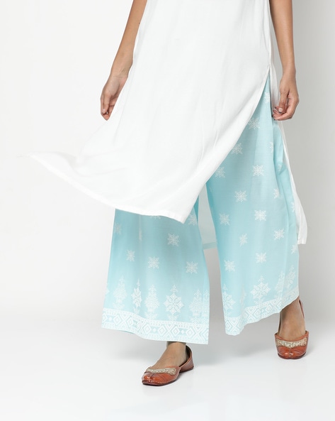 Printed Palazzos with Elasticated Waist Price in India