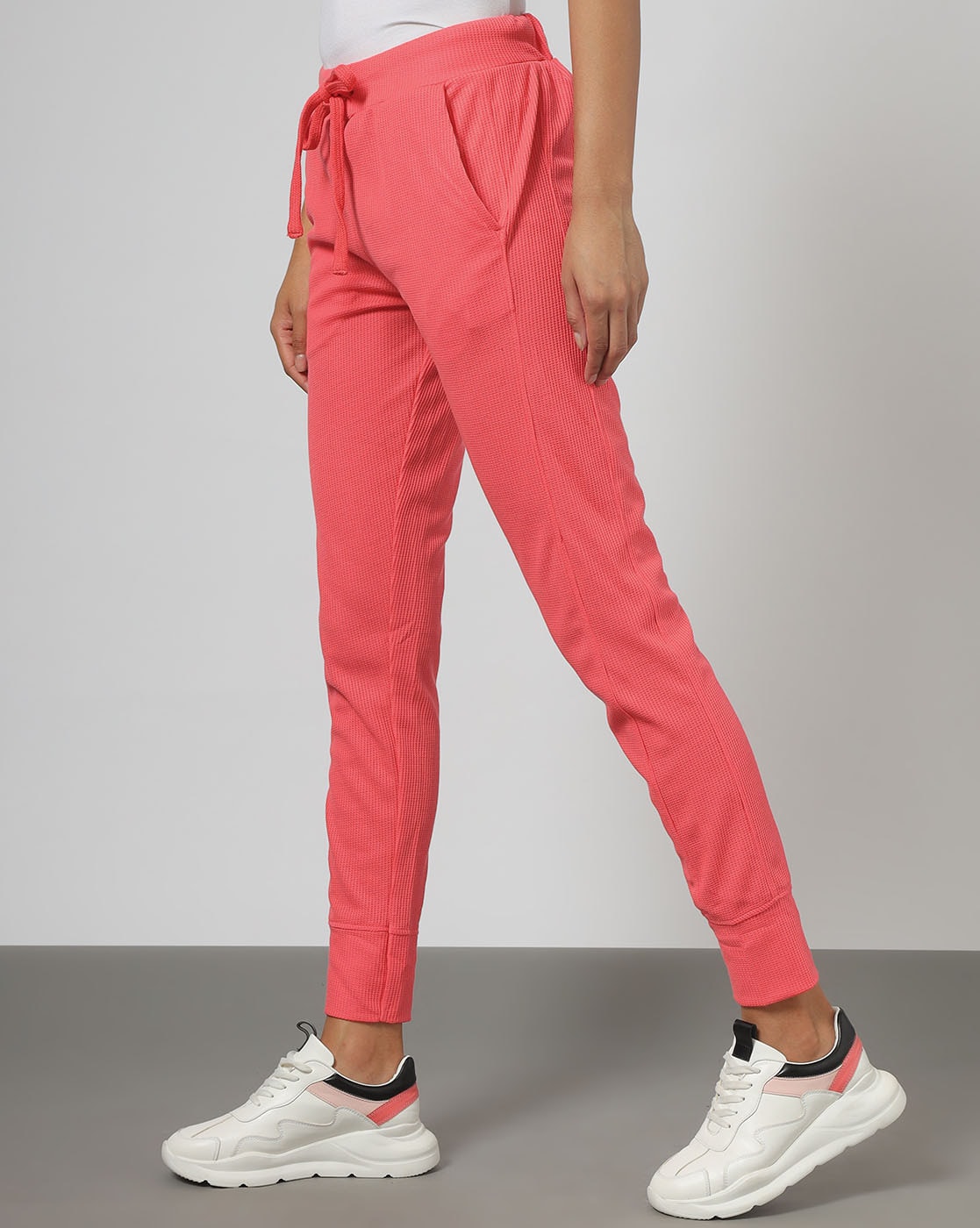 Women Velvet Joggers with Insert Pockets