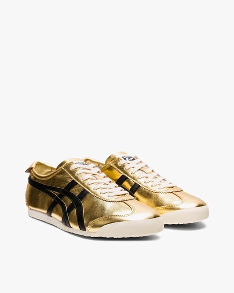 Buy Onitsuka Tiger Mexico 66 Lace-Up Casual Shoes Gold-Toned