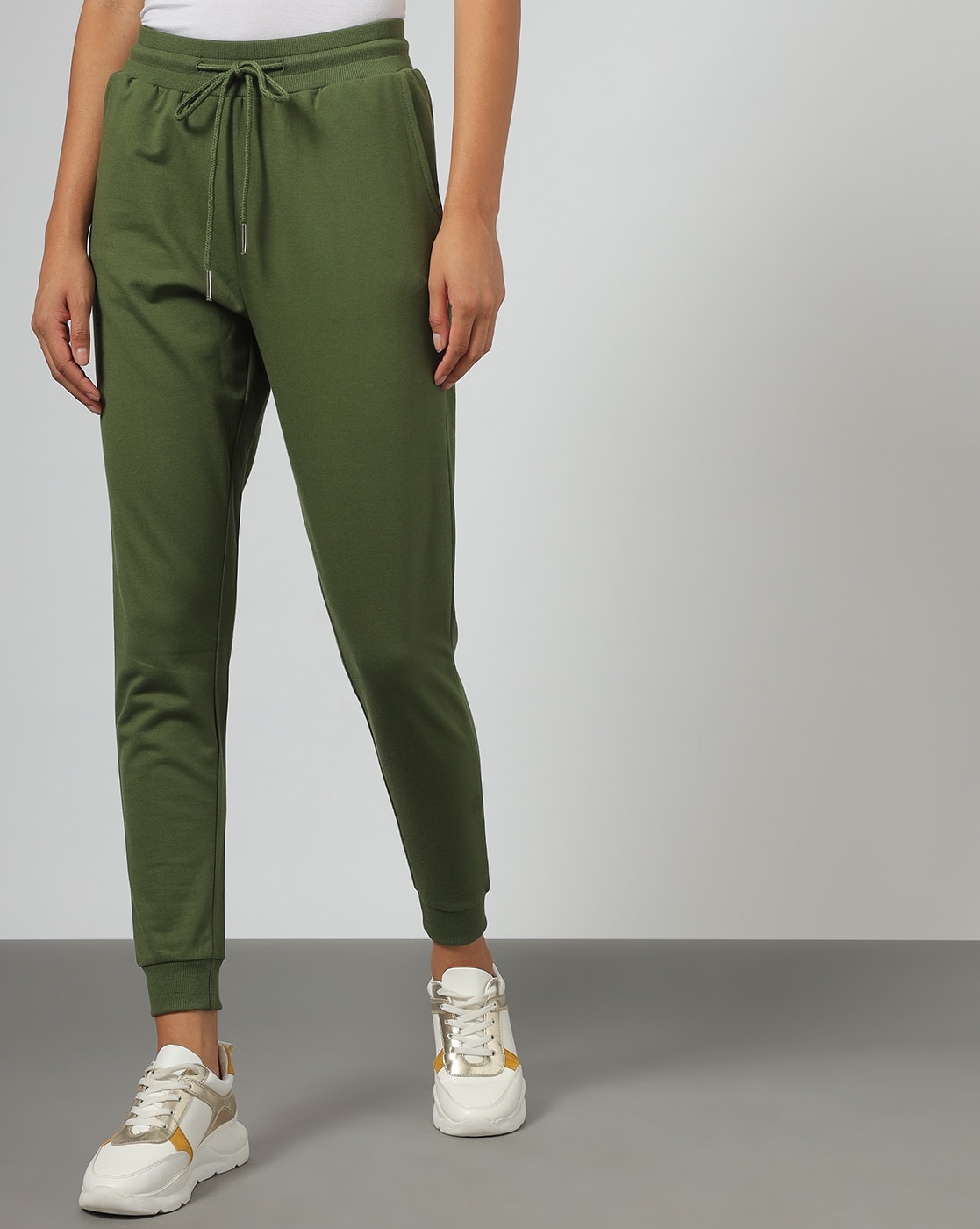 Buy Olive Green Track Pants for Women by Outryt Online