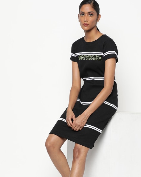 T shirt dress with 2025 converse