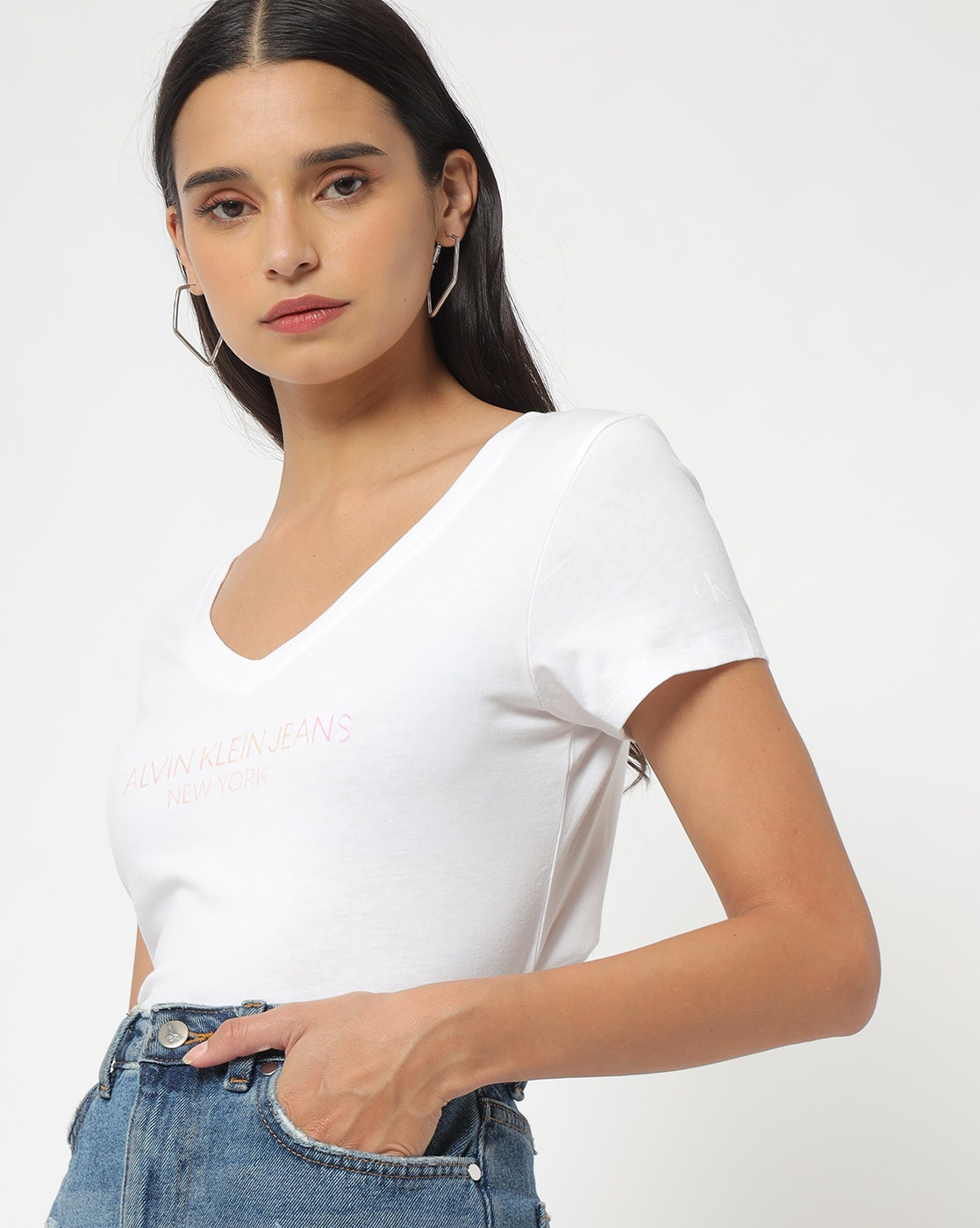 Buy White Tshirts for Women by Calvin Klein Jeans Online