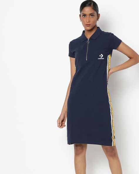 navy blue shirt dress womens