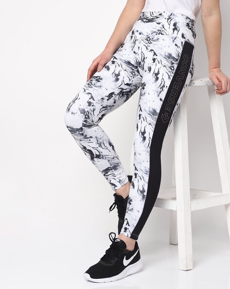 Black and White Leopard Print W/Stripes Yoga Leggings – Bunny Hill  Activewear