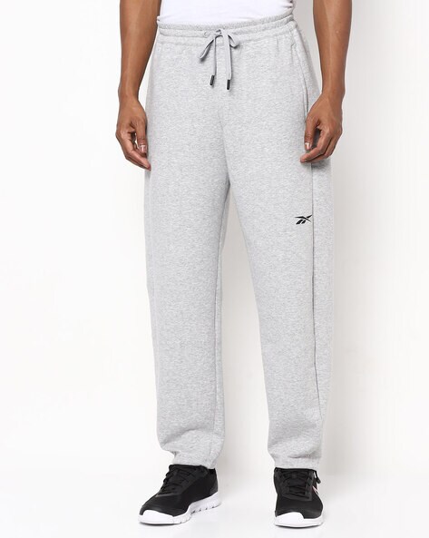 Buy REEBOK Grey Cotton Regular Fit Men's Track Pants