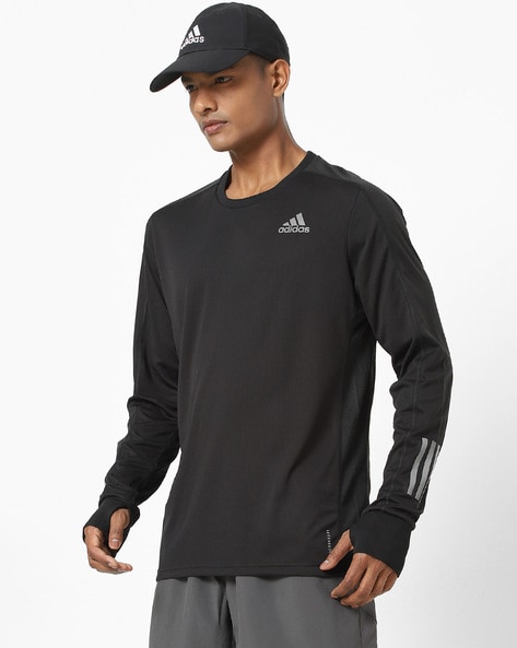 Adidas thumbhole t hot sale shirt