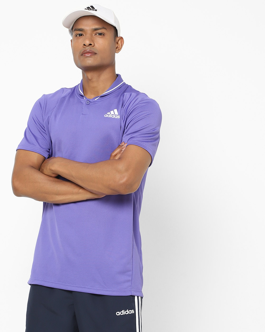 adidas purple polo shirt
