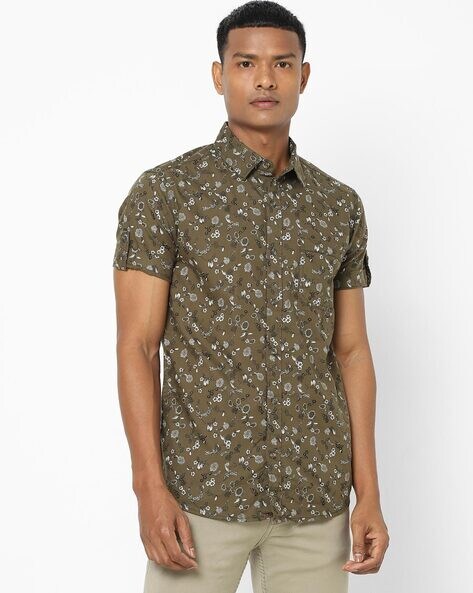 mufti olive green shirt