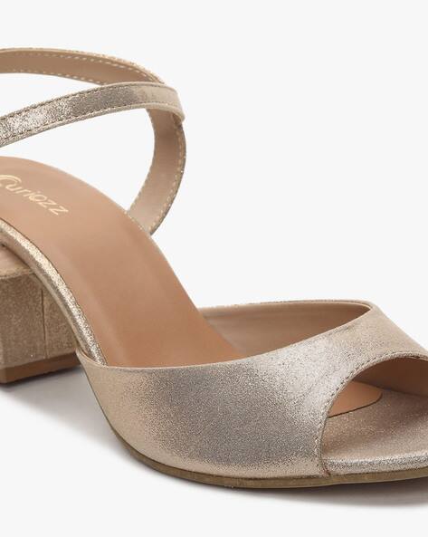 Buy Rose Gold Heeled Sandals for Women 