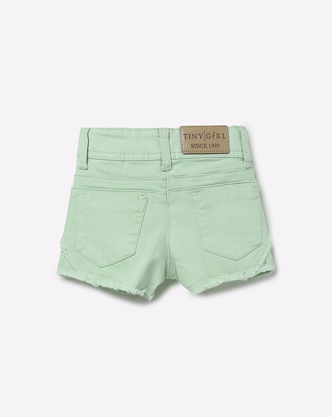 green levi shorts