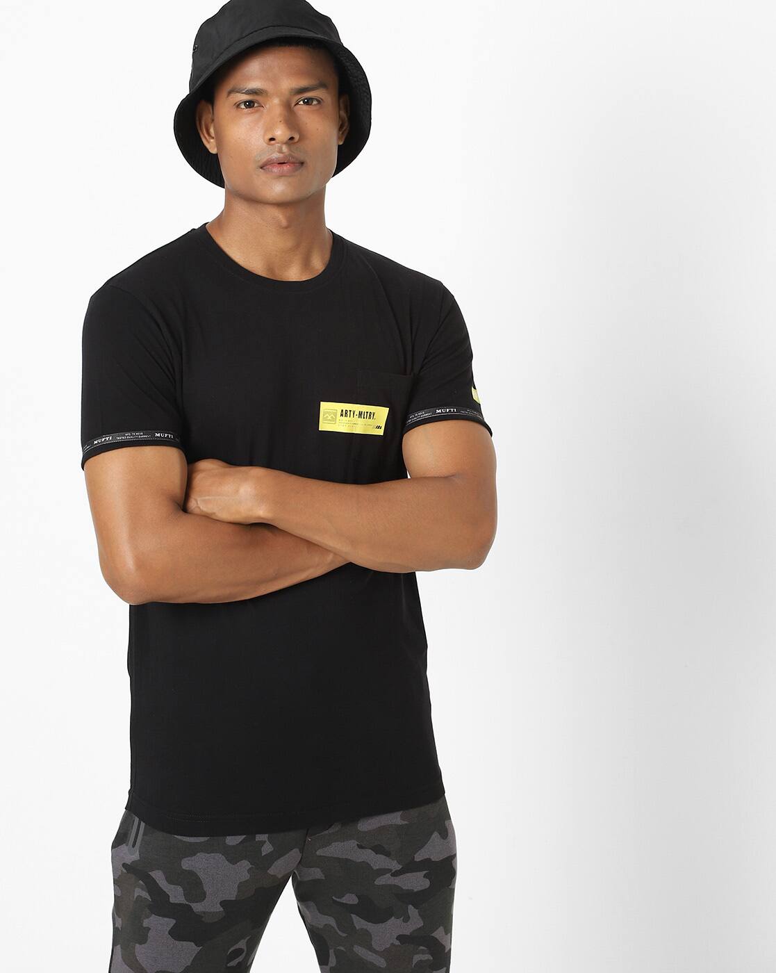 Buy Black Tshirts for Men by MUFTI 