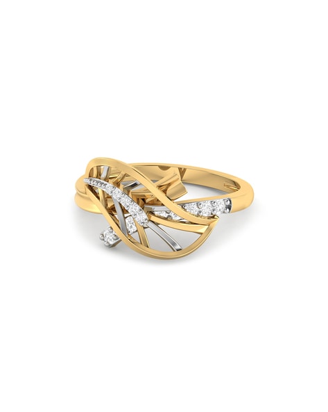 PC Jeweller 14k (585) Yellow Gold and Diamond Ring for Women : Amazon.in:  Fashion