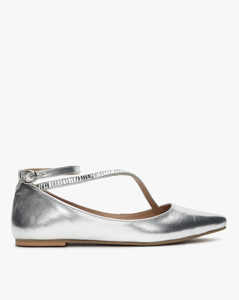 silver ballerina shoes