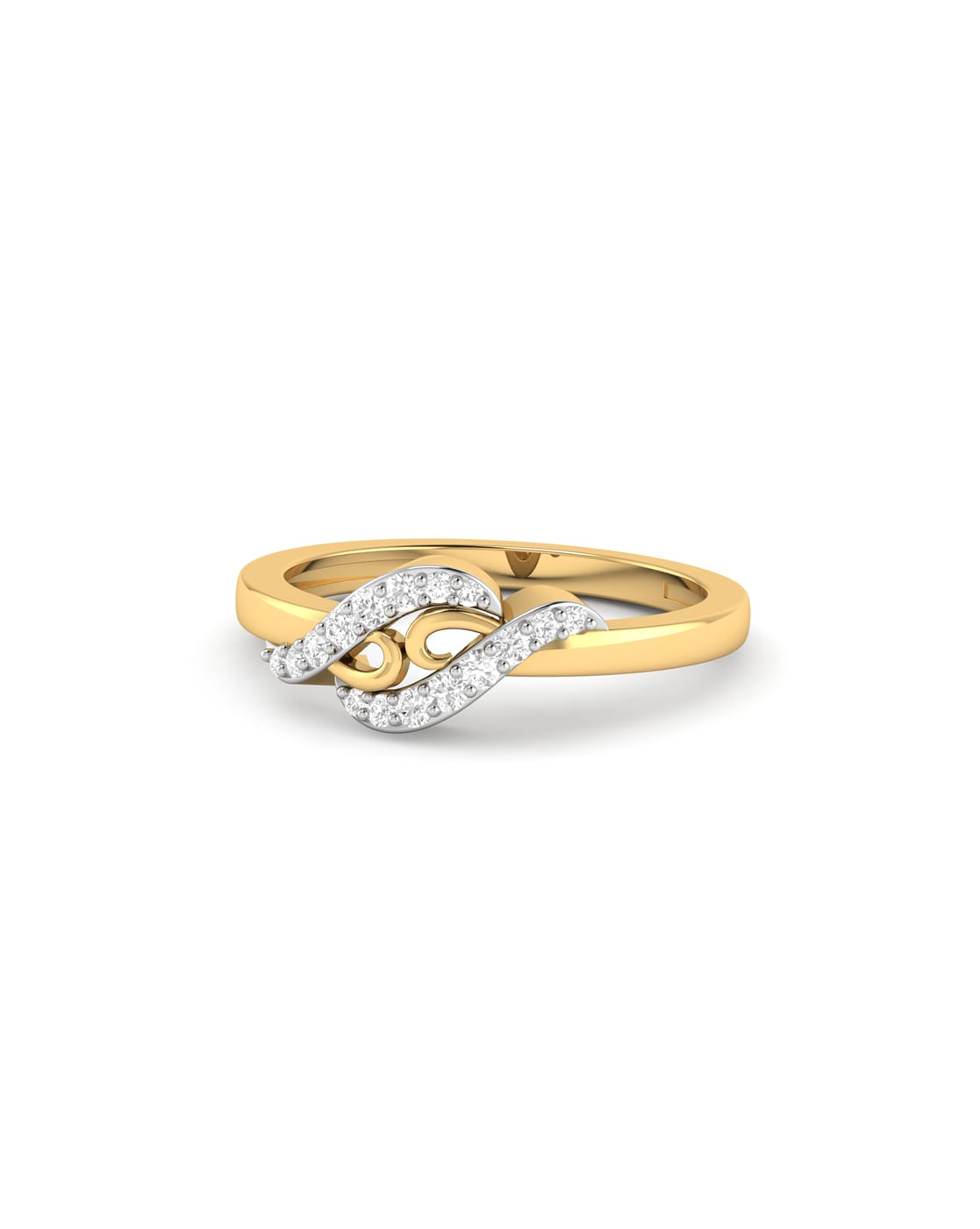 Ladies' Interlocked Double Heart Ring in 14K Gold | Zales