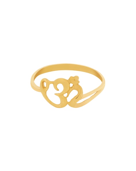 1 Gram Gold Plated Om Streamlined Design Superior Quality Ring For Men -  Style B273 – Soni Fashion®