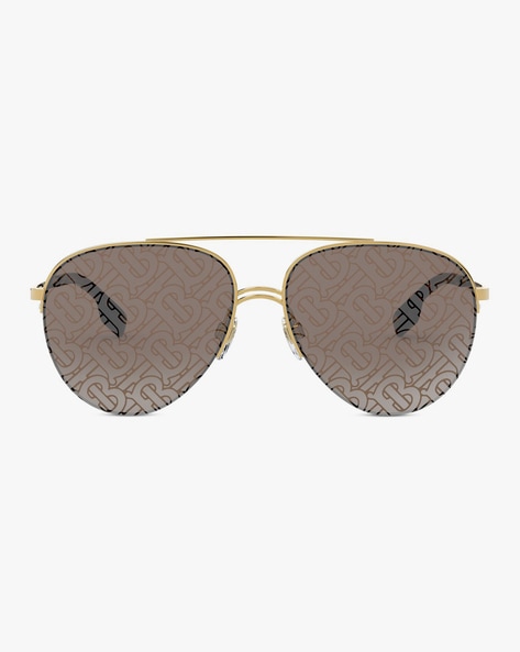 Buy BURBERRY 0BE3113 UV-Protected Aviator Sunglasses | Brown Color Women |  AJIO LUXE