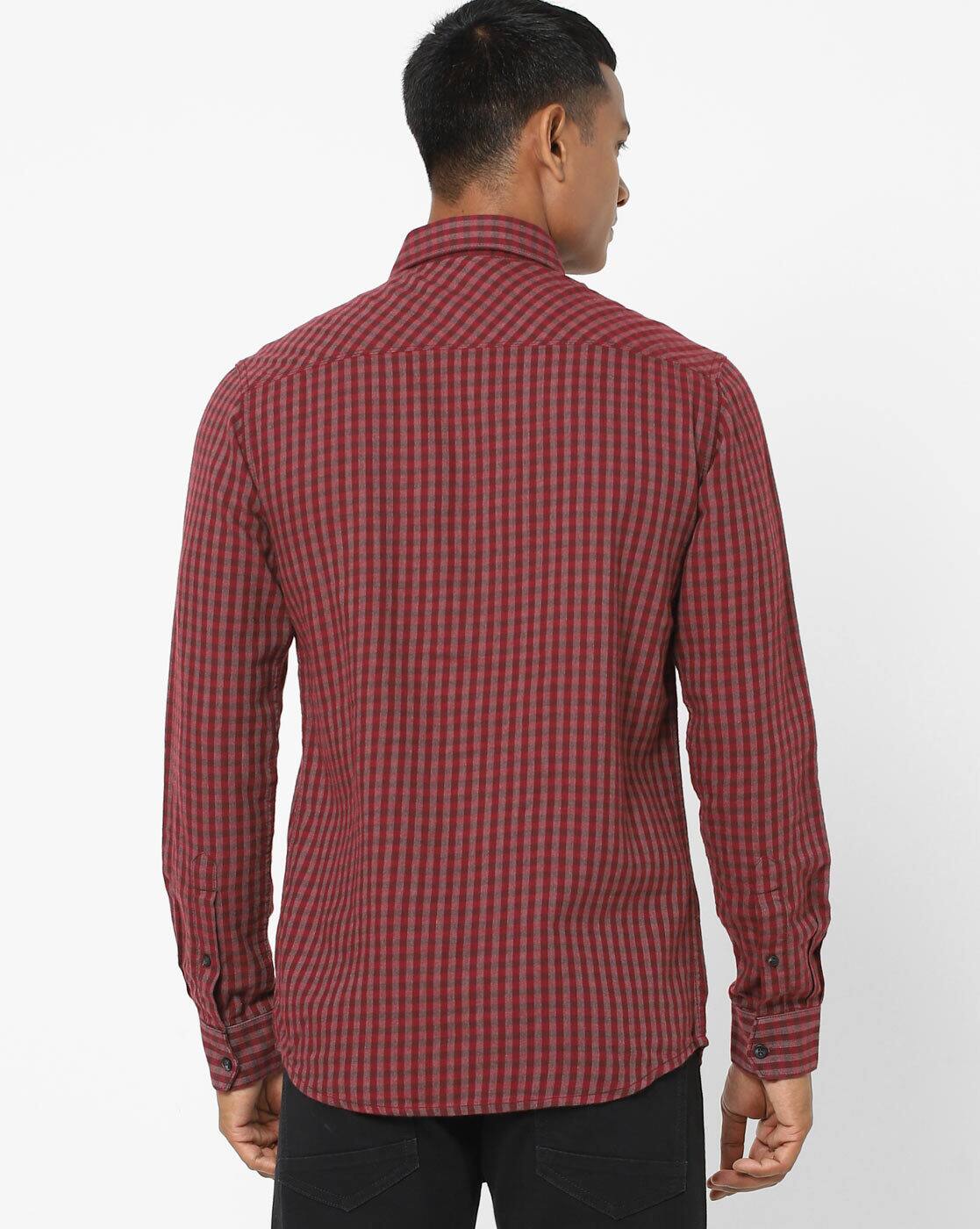 mufti maroon shirt