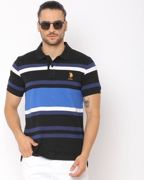 striped polo men