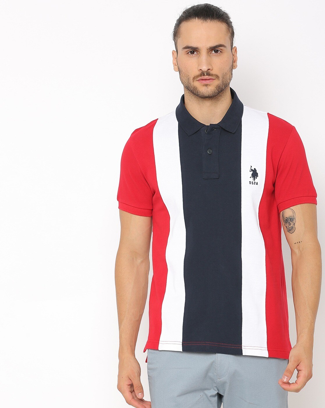 us polo red t shirt